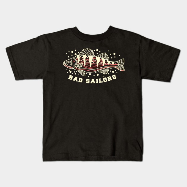 bad sailors fish Kids T-Shirt by donipacoceng